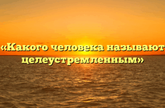 «Какого человека называют целеустремленным»