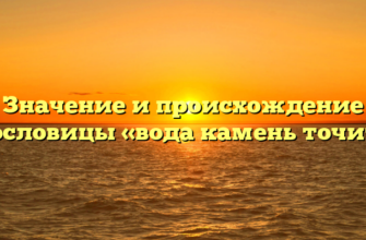 Значение и происхождение пословицы «вода камень точит»