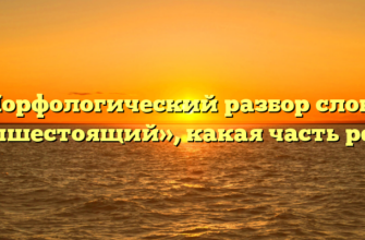 Морфологический разбор слова «вышестоящий», какая часть речи