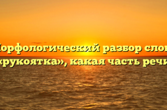 Морфологический разбор слова «рукоятка», какая часть речи
