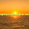 «Хорошо осенью в лесу»