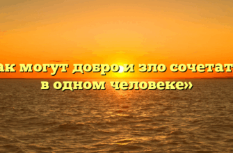 «Как могут добро и зло сочетаться в одном человеке»