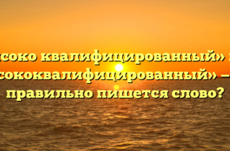 «Высоко квалифицированный» или «высококвалифицированный» — как правильно пишется слово?