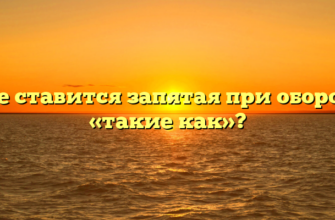 Где ставится запятая при обороте «такие как»?