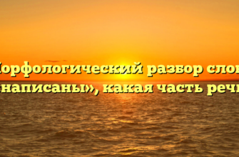 Морфологический разбор слова «написаны», какая часть речи
