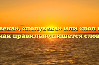 «Полвека», «полувека» или «пол века» — как правильно пишется слово?