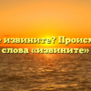 Что такое извините? Происхождение слова «извините»