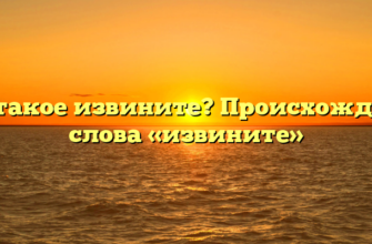 Что такое извините? Происхождение слова «извините»