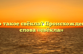 Что такое свёкла? Происхождение слова «свёкла»