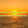 «Чёрно белый» или «черно-белый» — как правильно пишется слово?