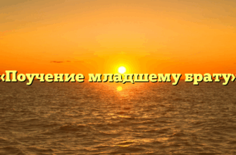 «Поучение младшему брату»