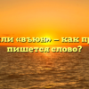 «Вьюн» или «въюн» — как правильно пишется слово?