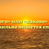 «Какого» или «каково» — как правильно пишется слово?