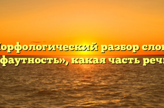 Морфологический разбор слова «фаутность», какая часть речи