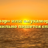 «Мухомор» или «мухамор» — как правильно пишется слово?