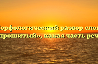 Морфологический разбор слова «прошитый», какая часть речи