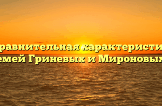 «Сравнительная характеристика семей Гриневых и Мироновых»