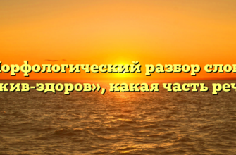 Морфологический разбор слова «жив-здоров», какая часть речи