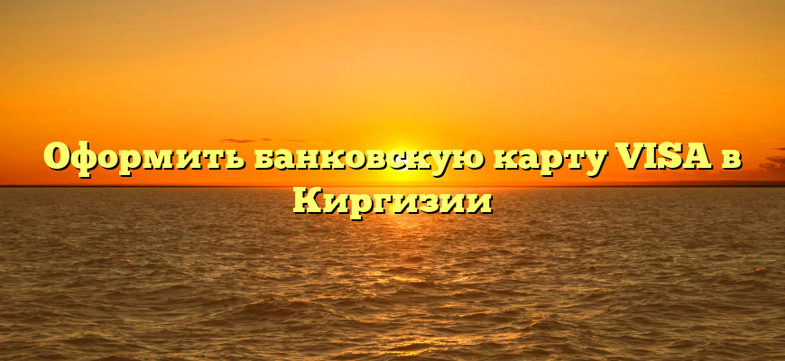 Оформить банковскую карту VISA в Киргизии