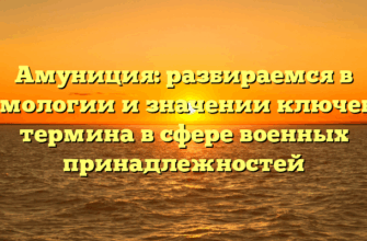 Амуниция: разбираемся в этимологии и значении ключевого термина в сфере военных принадлежностей