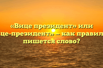 «Вице президент» или «вице-президент» — как правильно пишется слово?