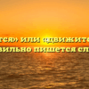 «Движется» или «движится» — как правильно пишется слово?