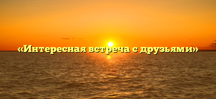 «Интересная встреча с друзьями»