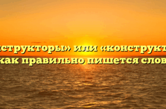 «Конструкторы» или «конструктора» — как правильно пишется слово?