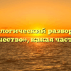 Морфологический разбор слова «количество», какая часть речи