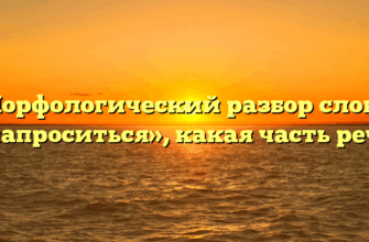 Морфологический разбор слова «напроситься», какая часть речи
