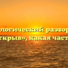 Морфологический разбор слова «приоткрыв», какая часть речи