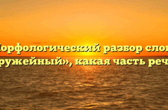 Морфологический разбор слова «ружейный», какая часть речи