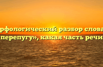Морфологический разбор слова «с перепугу», какая часть речи