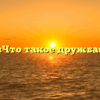«Что такое дружба»