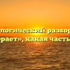 Морфологический разбор слова «догорает», какая часть речи