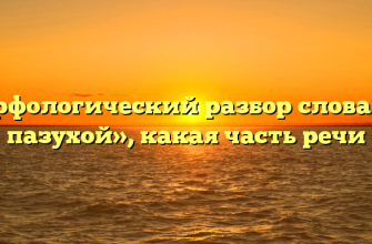 Морфологический разбор слова «за пазухой», какая часть речи