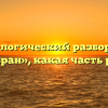 Морфологический разбор слова «избран», какая часть речи
