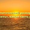 Морфологический разбор слова «лепить», какая часть речи
