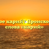 Что такое карий? Происхождение слова «карий»