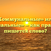 «Коммунальные» или «комунальные» — как правильно пишется слово?