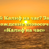 Кто такой Калиф на час? Значение и происхождение словосочетания «Калиф на час»
