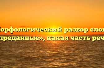 Морфологический разбор слова «преданные», какая часть речи