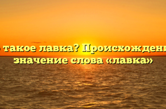 Что такое лавка? Происхождение и значение слова «лавка»