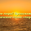 Что такое лира? Происхождение и значение слова «лира»