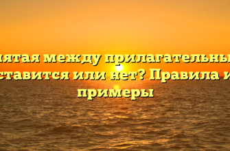 Запятая между прилагательными ставится или нет? Правила и примеры