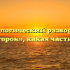 Морфологический разбор слова «пригорок», какая часть речи