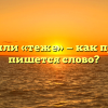 «Те же» или «теже» — как правильно пишется слово?