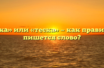 «Тезка» или «теска» — как правильно пишется слово?