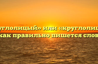 «Круглолицый» или «круглолиций» — как правильно пишется слово?