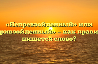 «Непревзойденный» или «непривзойденный» — как правильно пишется слово?